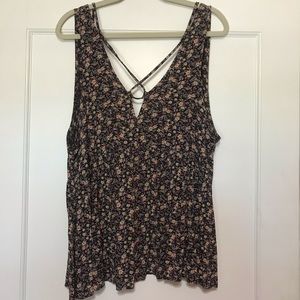 American Eagle Floral Print Tank | XL